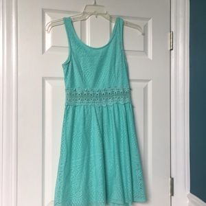 Mint green lace dress
